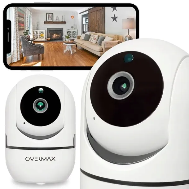 KAMERA DOMOWA OBROTOWA HD 355° KAMERKA IP 1080p 4DIODY MIKROFON GŁOŚNIK