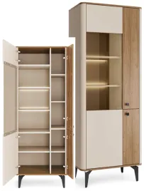 meble-aurena-02-led-nowoczesna-wysoka-witryna-na-nozkach-orzech-cashmere