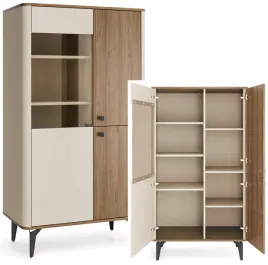 meble-aurena-03-nowoczesna-niska-witryna-na-nozkach-orzech-royal-cashmere