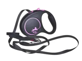smycz-flexi-automatyczna-black-design-s-tasma-5-m-kol-rozowy