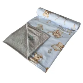 letni-kocyk-niemowlecy-muslin-100x70-misie-boho-blue