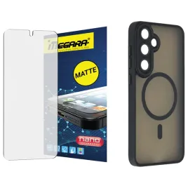 szklo-hybrydowe-do-samsung-galaxy-s25-matowe-magsafe-etui-czarne-tpu
