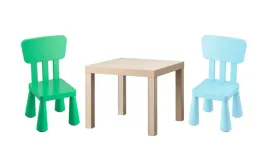 ikea-zestaw-lack-stolik-dab-bejca-mammut-2xkrzeselko-zielony-j-niebieski