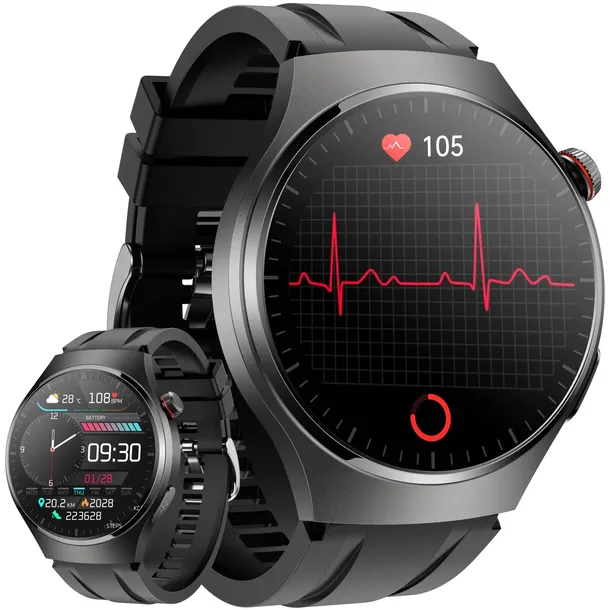Zegarek Męski SMARTWATCH EKG Ciśnienie Asystent Pomiaru Cukru Analiza Krwi