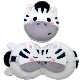 zebra-poduszka-podrozna-maseczka-maskotka