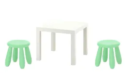 ikea-zestaw-stolik-lack-bialy-mammut-2x-stolek-jasnozielony