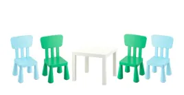 ikea-zestaw-stolik-lack-bialy-mammut-4x-krzeselka-zielony-jasnoniebieski