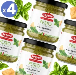 4x-wloskie-pesto-pesto-alla-genovese-sos-z-bazylii-190g-le-pepe-do-makaronu