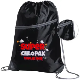 czarny-worek-z-zamkiem-plecak-szkola-super-chlopak-dzien-chlopaka-imie