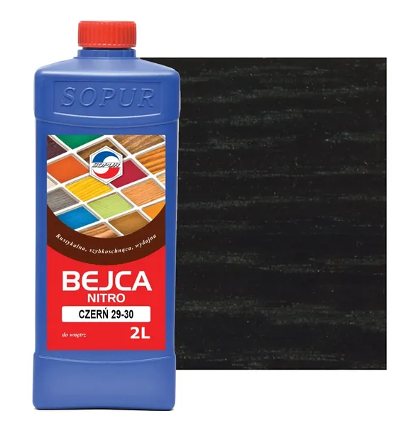Bejca nitro SOPUR czerń 29-30 2l do drewna 2930