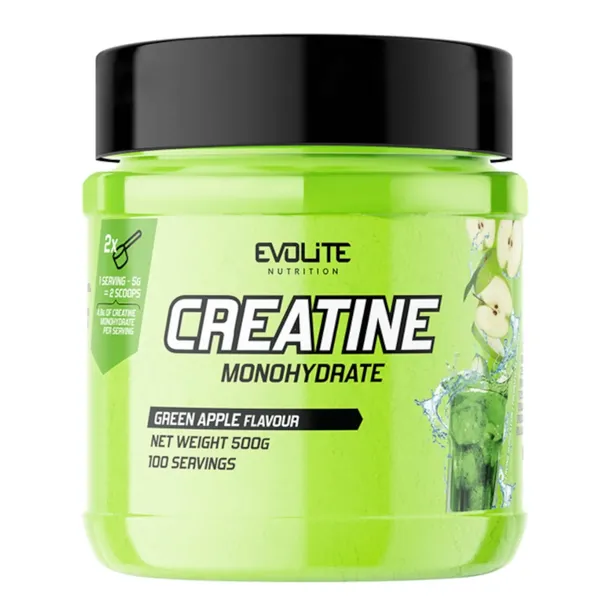 evolite-creatine-monohydrate-500g-green-apple