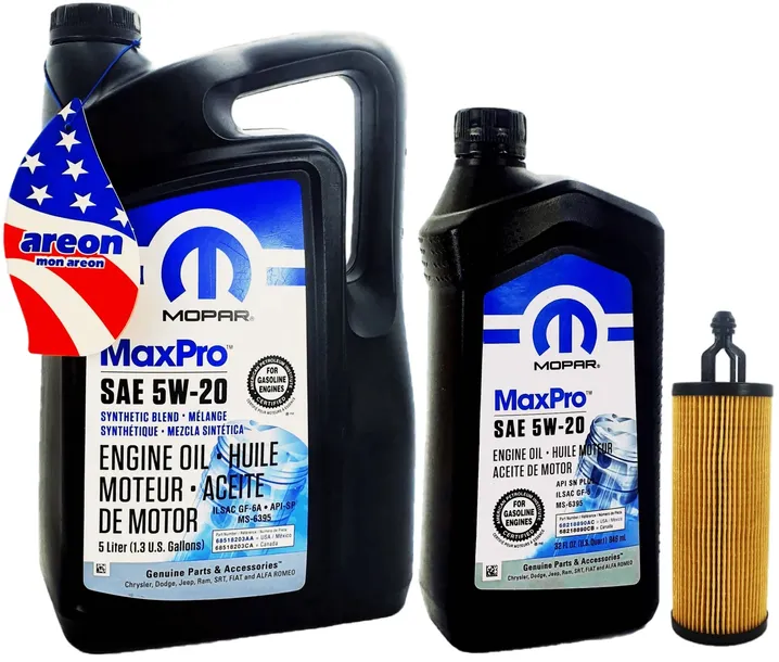 Olej MOPAR 5W20 6L + Filtr 3.6 V6 PENTASTAR