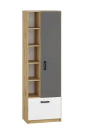 regal-mlodziezowy-1d1sz-60-cm-artisan-biel-antracyt-finks-ml