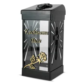 znicz-dla-taty-38-cm-znicz-kapliczka-na-dzien-ojca-czarny-znicz-z-dedykacja