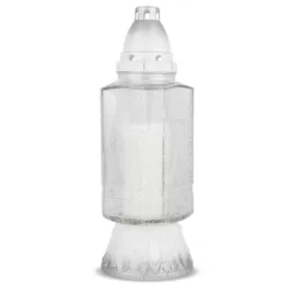 znicz-elegancki-znicz-szklany-na-grob-32-cm-srebrny-szklo-mrozone-z-wkladem