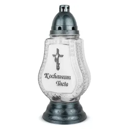 znicz-dla-taty-38-cm-znicz-na-dzien-ojca-srebrny-duzy-znicz-szklany-z-wklad
