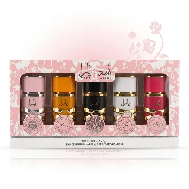 Lattafa Asad & Yara Mini Perfume Gift Set 5 x 30 ml Eau de Parfum