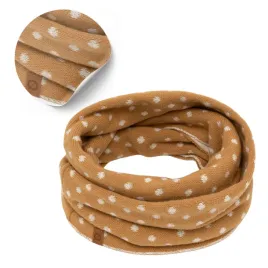 komin-damski-jesienny-brodrene-camel-w-grochy-tuba-zimowa-na-szyje