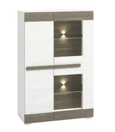 witryna-niska-2-drzwiowa-2d-92-cm-sosna-sniezna-bodega-szara-blinka-ml