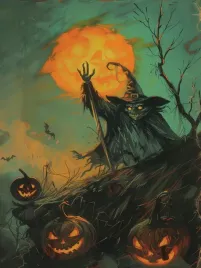 plakat-halloween-dynie-straszny-horror-noc-wiedzma-upior-noc-p2373-40x50
