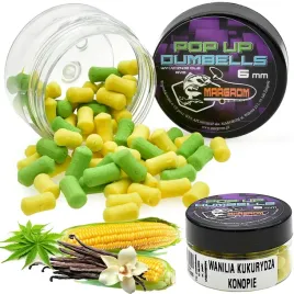 dumbells-pop-up-6mm-margrom-wanilia-kukurydza-konopie-przynet-method-feeder