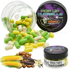 dumbells-pop-up-6mm-margrom-orzech-tygrysi-kukurydza-konopie-method-feeder