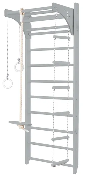 Drabinka gimnastyczna drewniana SZARA 220 cmx80 cm