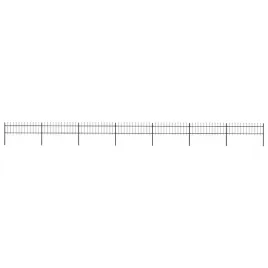 ogrodzenie-ogrodowe-z-wlocznia-stalowe-1248-x-60-cm-czarne