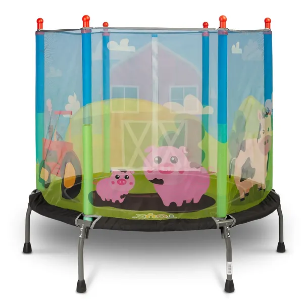 TRAMPOLINA OGRODOWA DOMOWA DZIECIĘCA Z ZABEZPIECZENIEM SIATKA PIANKA 100 cm