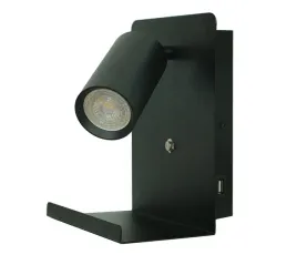 kaliso-kinkiet-z-gniazdem-usb-1xgu10-czarny-do-czytania