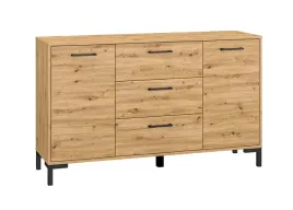 komoda-2-drzwiowa-z-szufladami-2d3sz-138-cm-dab-artisan-niva-ml