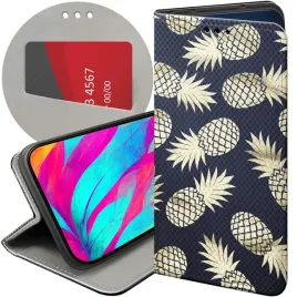 etui-z-klapka-do-samsung-galaxy-m15-5g-wzory-ananas-owoce-egzotyczne-case