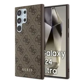 guess-guhcs24lg4gfbr-s24-ultra-s928-brazowy-brown-hardcase-4g-metal-gold-lo