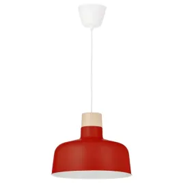 ikea-bunkeflo-lampa-wiszaca-czerwony-brzoza-36-cm