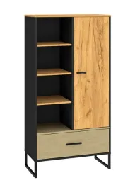 regal-mlodziezowy-1d1sz-80-cm-craft-zloty-czarny-stal-premium-collen-ml