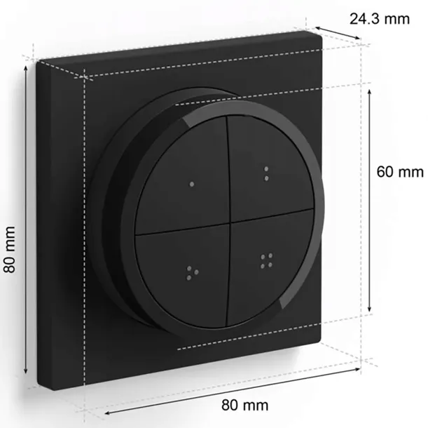 pilot-przelacznik-scienny-sciemniacz-czarny-philips-hue-bluetooth-zigbee-stan-nowy-rodzaj-przelacznik