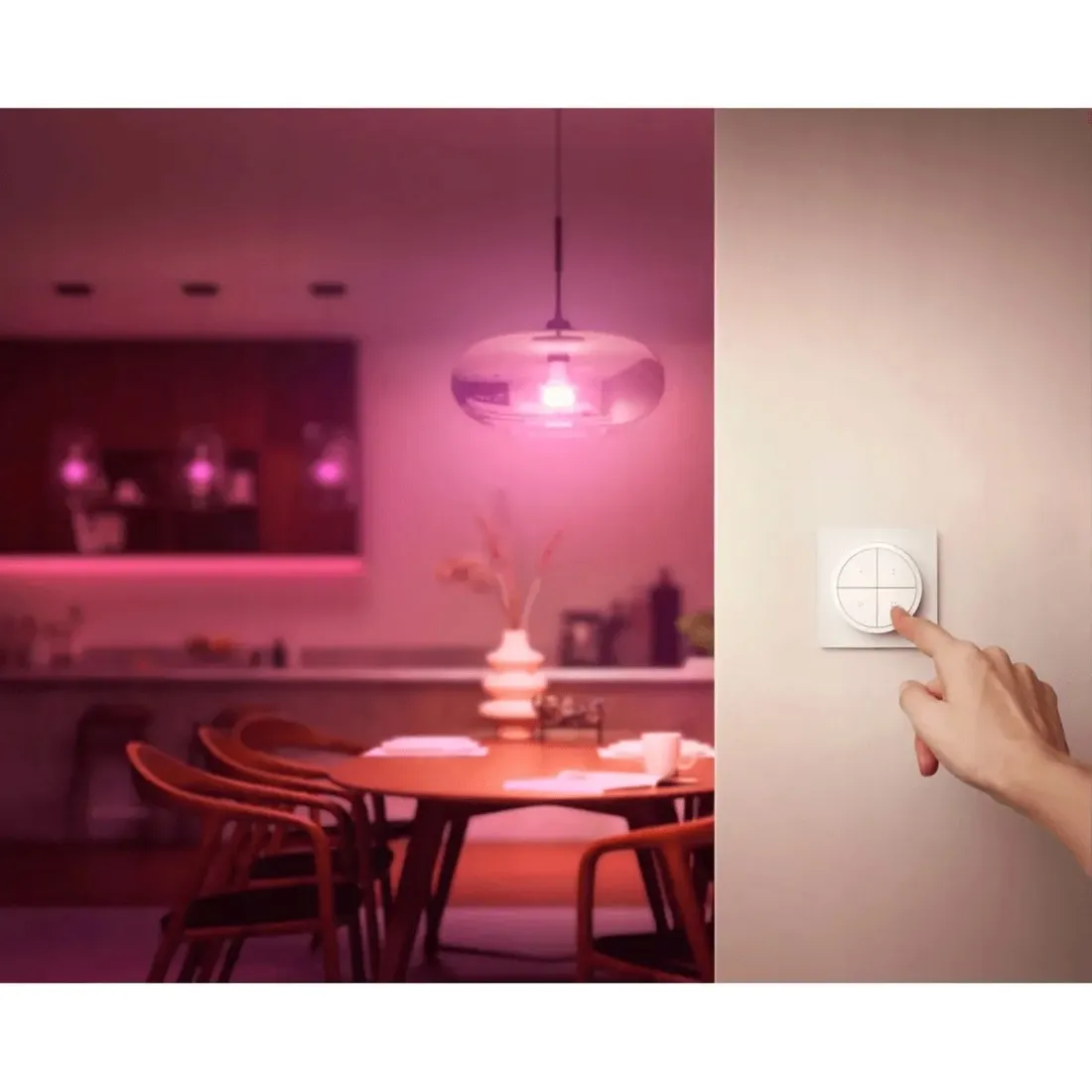 pilot-przelacznik-scienny-sciemniacz-bialy-philips-hue-bluetooth-zigbee-stan-nowy