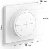 pilot-przelacznik-scienny-sciemniacz-bialy-philips-hue-bluetooth-zigbee-stan-nowy-seria-tap-dial-switch