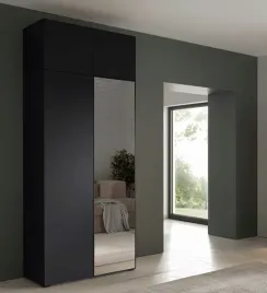 szafa-alex-z-nadstawka-szerokosc-100-cm-front-gladki-czarny-mat-lustro