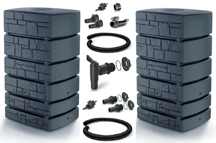 Zbiornik na deszczówkę Prosperplast Tower Stone 500 l antracyt