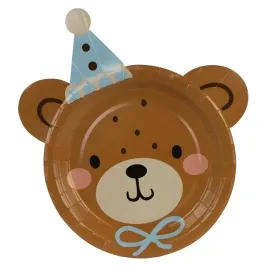talerzyki-papierowe-misiek-urodziny-brazowy-partydeco-21-cm-6-szt