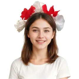 opaska-party-kwiaty-bialo-czerwone