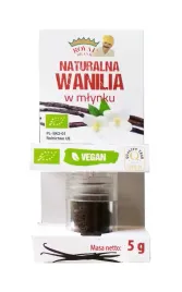 Zdjęcie produktu WANILIA BIO w Młynku Do Zmielenia Świeża DOBRA Laski Wanilii Do Mielenia 5g