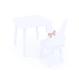 stolik-kwadratowy-i-krzeselko-dla-dziecka-w-ksztalcie-kroliczka-kolor-bial