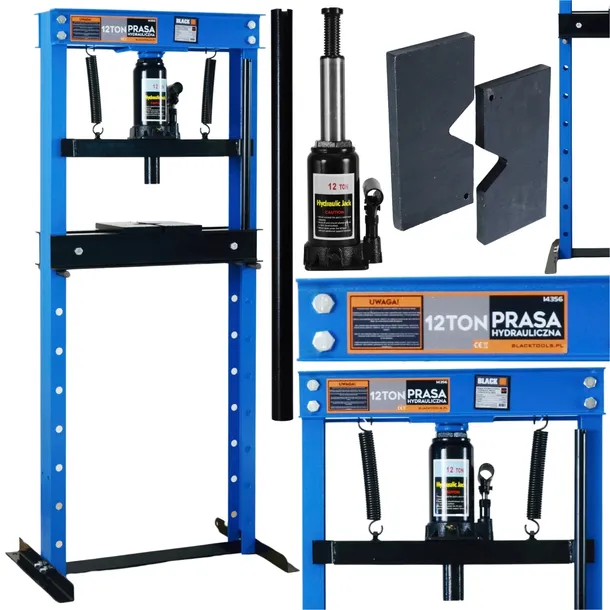 PRASA HYDRAULICZNA 20T WARSZTATOWA + PRYZMY BLACK