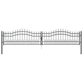 bramka-ogrodzeniowa-z-ostrym-szczytem-szary-404-x-75-cm-stal