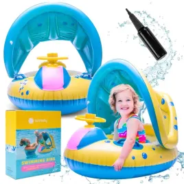kolo-do-plywania-materac-dmuchany-pontonik-dla-dzieci-pompka-reczna-sunbaby
