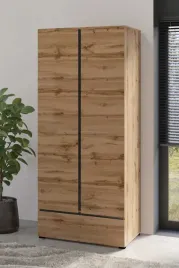 szafa-cross-szerokosc-89-cm-dab-wotan-czarny-dwudrzwiowa-szuflada-helveti