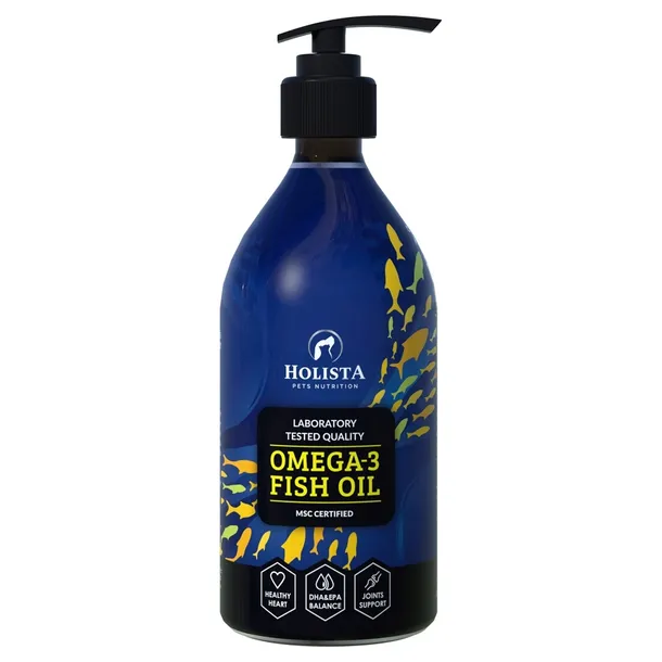 Holista OMEGA 3 FISH OIL Naturalny olej rybny dla psów i kotów 500 ml