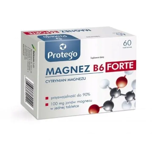 Salvum Lab Protego MAGNEZ B6 FORTE Na układ nerwowy Na zmęczenie 60 kapsuł.